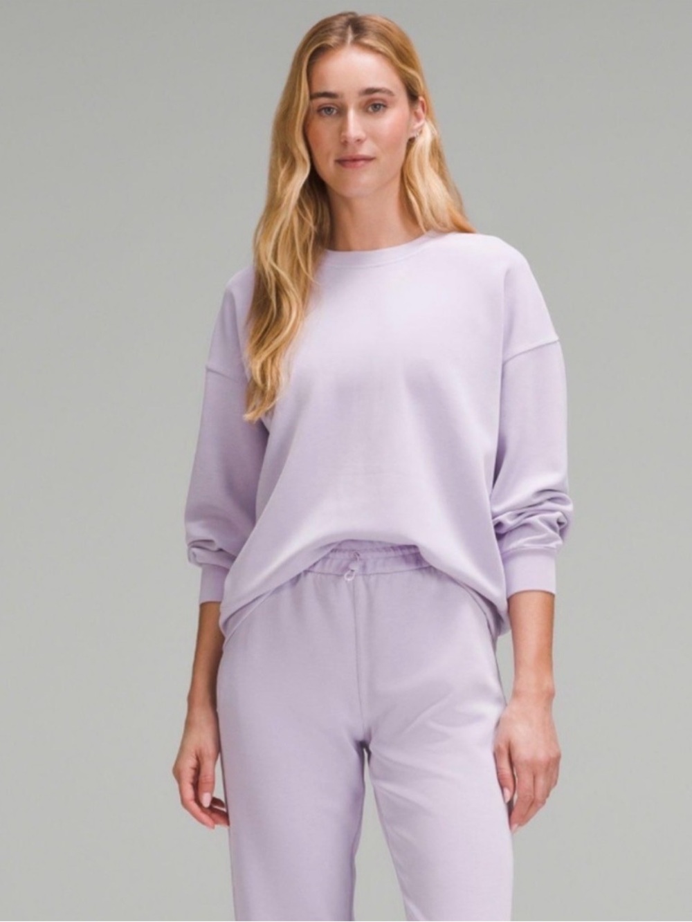 NWT Lululemon Perfectly Oversized Crop Crew*Softstreme Lilac Ether size 6